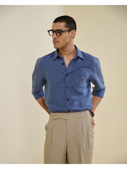 S&N by Shantnu Nikhil - Men Blue Shirt