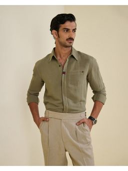 S&N by Shantnu Nikhil - Men Solid Green Shirt