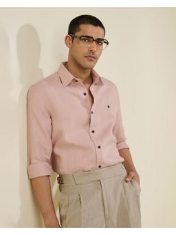 S&N by Shantnu Nikhil - Men Solid Pink Shirt