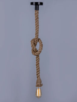 Homesake - Edison Lamp Rustic Rope Pendant Hanging