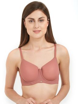 SOIE - Women's Full-Extreme Coverage Padded Wired Bra-Brown