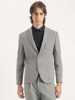 United Colors of Benetton - Grey Solid Regular Blazer