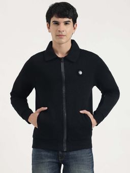 United Colors of Benetton - Black Solid Relaxed Jacket