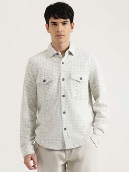 United Colors of Benetton - Off White Textured Regular Jacket