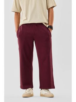 Snitch - Burgundy Solid Relaxed Trouser
