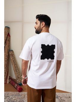 Snitch - White Graphic Oversized T-Shirt