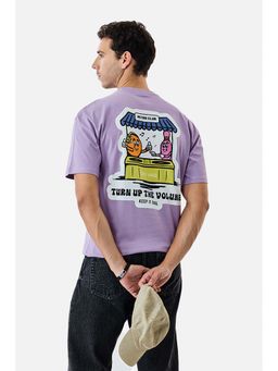 Snitch - Lavender Graphic Oversized T-Shirt