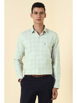 Allen Solly - Green Checks Regular Shirt
