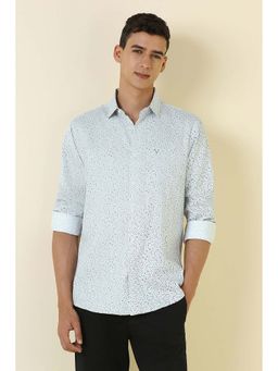 Allen Solly - Blue Printed Slim Shirt