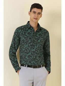 Allen Solly - Green Printed Slim Shirt