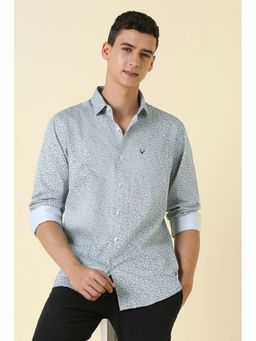 Allen Solly - Blue Printed Slim Shirt