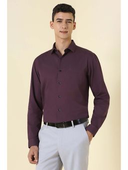 Allen Solly - Purple Solid Slim Shirt