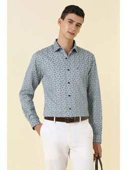 Allen Solly - Grey Printed Slim Shirt