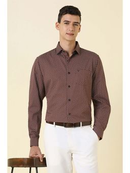 Allen Solly - Brown Printed Slim Shirt