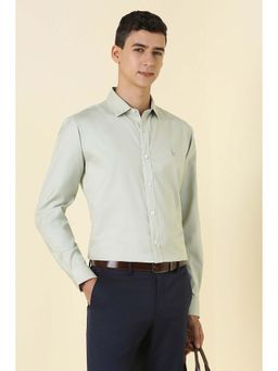Allen Solly - Grey Solid Slim Shirt