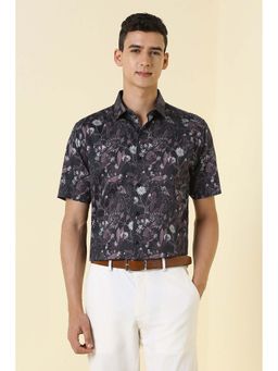 Allen Solly - Black Printed Slim Shirt