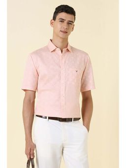 Allen Solly - Pink Printed Slim Shirt