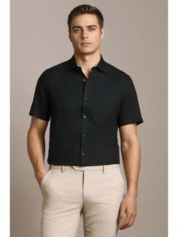 Louis Philippe - Black Solid Regular Shirt
