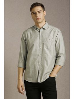 Louis Philippe - Grey Solid Slim Shirt