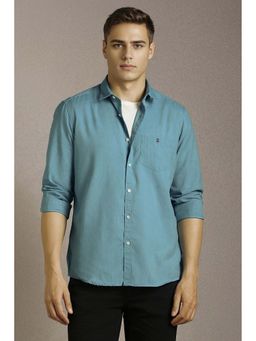Louis Philippe - Blue Solid Slim Shirt