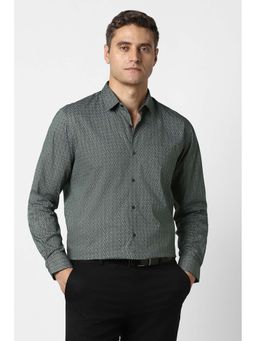 Peter England - Green Printed Regular Shirt