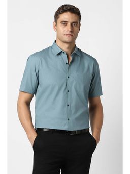 Peter England - Blue Printed Regular Shirt