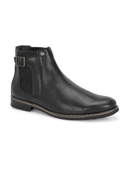 EL PASO - Faux Leather Premium Black Chelsa Boots for Men