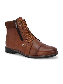 EL PASO - Faux Leather Premium Tan Casual Boot for Men