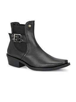 EL PASO - Black Stylish Comfortable Casual Chelsea Boots for Women