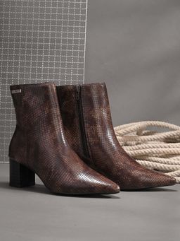 EL PASO - Women Brown Faux Leather Chelsa Boots
