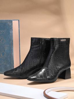 EL PASO - Women Black Faux Leather Casual Boots