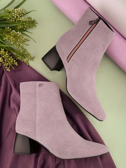 EL PASO - Women Pink Faux Leather Casual Boots