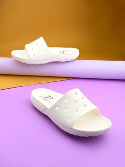 EL PASO - Women White Comfortable Eva Casual Slip On Sliders