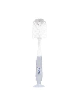 Hopop - 2-IN-1 Bottle & Nipple Cleaning Brush with Grooved Handle & Suction Base Grey