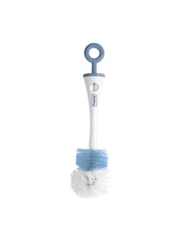 Hopop - 2-IN-1 Bottle & Nipple Cleaning Brush with Grooved Handle & Easy Hanging Storage Blue