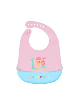 Hopop - Waterproof Silicone Baby Bib with Crumb Catcher Pocket Saturday