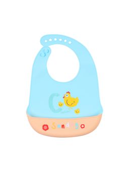 Hopop - Waterproof Silicone Baby Bib with Crumb Catcher Pocket Sunday