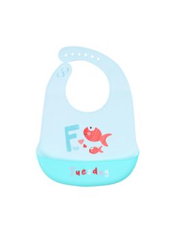 Hopop - Waterproof Silicone Baby Bib with Crumb Catcher Pocket Tuesday