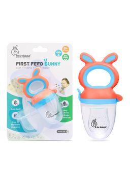 R for Rabbit - First Feed Bunny Nibblers Pacifiers Teethers and Rattles Orange Blue NBFFBOB02