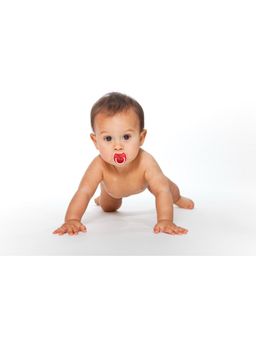 R for Rabbit - Tusky Pacifier-L Nibblers Pacifiers Teethers and Rattles Red PFTSRL1