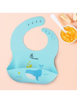 R for Rabbit - Safari Silicone Bib Silicone Bib Lake Blue SBSBLB01