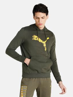 Puma - Graphic Womens Green Hoodie