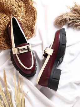 Yoho - Women Maroon Stella 001 Slip On Loafers