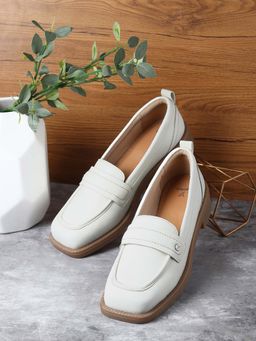 Yoho - Women White Stella 002 Slip On Loafers