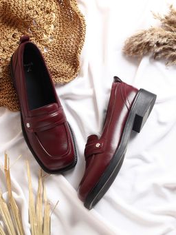 Yoho - Women Maroon Stella 002 Slip On Loafers