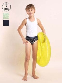 U.S. POLO ASSN. - Printed Multi-Color Cotton Briefs (Pack of 3)