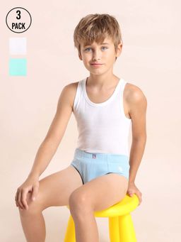 U.S. POLO ASSN. - Solid/Plain Multi-Color Cotton Briefs (Pack of 3)