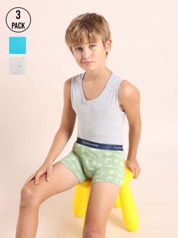 U.S. POLO ASSN. - Printed Multi-Color Cotton Trunks (Pack of 3)