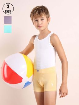 U.S. POLO ASSN. - Solid/Plain Multi-Color Cotton Trunks (Pack of 3)