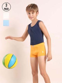 U.S. POLO ASSN. - Solid/Plain Multi-Color Cotton Trunks (Pack of 3)